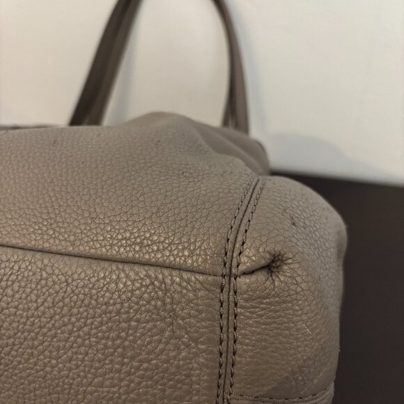 Coach Lexy Gray Pebble Leather Shoulder Bag - Picture 8 of 15